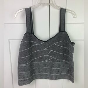 Express XL Corset Wrap Tank Top Black White Date Out Party